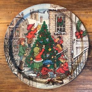 Potpourri Press Vintage 1989 Wim Schimmer Christmas Holiday Tray